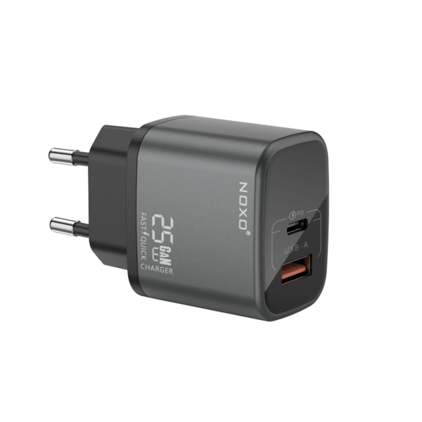 25W 2 ports PD&QC3.0 GAN Charger (EU pin)