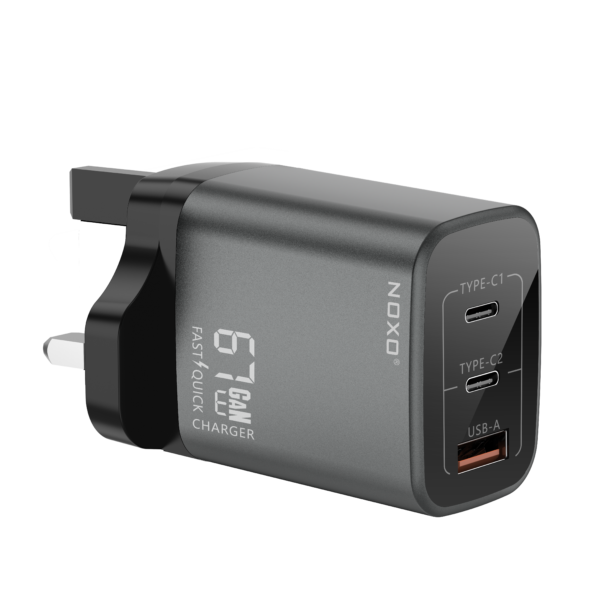 67watt Platinum Series PD&QC 3.0 GAN Charger / Adapter - UK