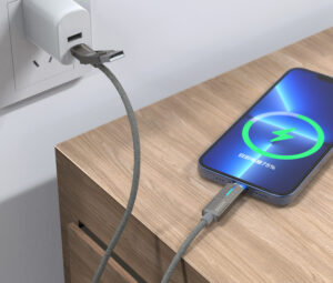 4 in 1 Multifunctional Zinc Alloy Data Cable 1.2meter length (C-C, C-L, USB-C, USB-L) 60watts 
