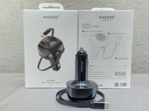 Super Fast Car Charger (With retractable cable) 85Watts PD30W+QC4.0 