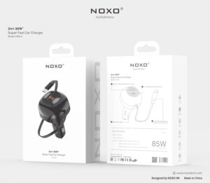 Super Fast Car Charger (With retractable cable) 85Watts PD30W+QC4.0 