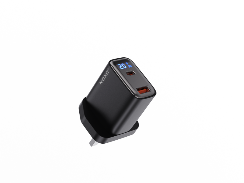 20W PD+QC3.00 Digital Display Fast Charger – UK